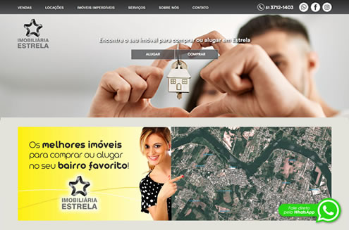 Imagem do site da Imobiliária Estrela