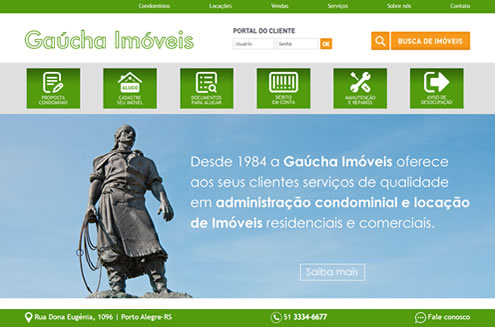 Imagem do site da Gaúcha Imóveis