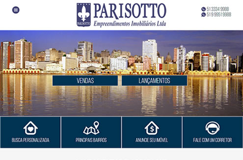 Imagem do site da Imobiliária Parisotto