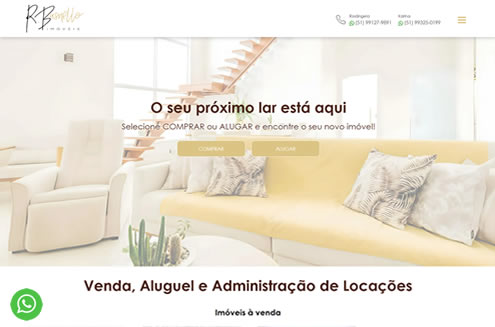 Imagem da página inicial do modelo 4